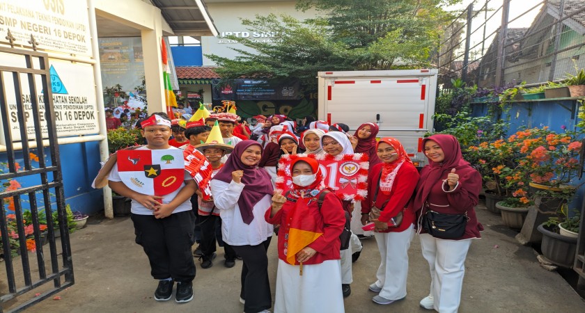 Semarak HUT ke-81 RI, Karnaval dan Aneka Lomba Meriahkan SMPN 16 Depok